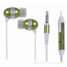 Wholesale - For earphone handsfree metal earphone with MIC and button